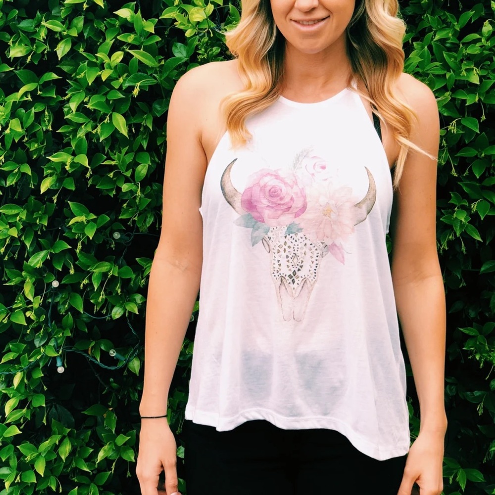 Skull & Flower Tank 🌸